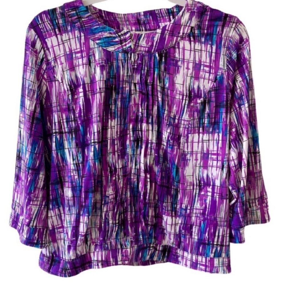 N Touch Purple Zip-Front Top